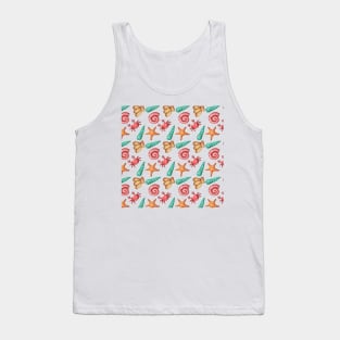 Cute Beach Nature with Coral Starfish and Crab Ocean Summer Gift Tank Top